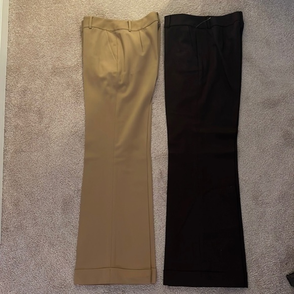 Ralph Lauren TWO PAIRS slacks size fits size 6/8 (camel beige and brown/black)
